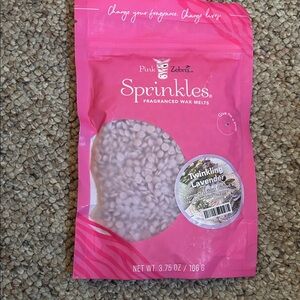 Pink Zebra Sprinkles in Pink Packaging